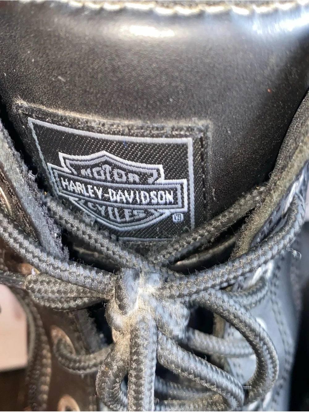 Harley-Davidson Men’s Black Lace-Up Leather Motorcycle Boots